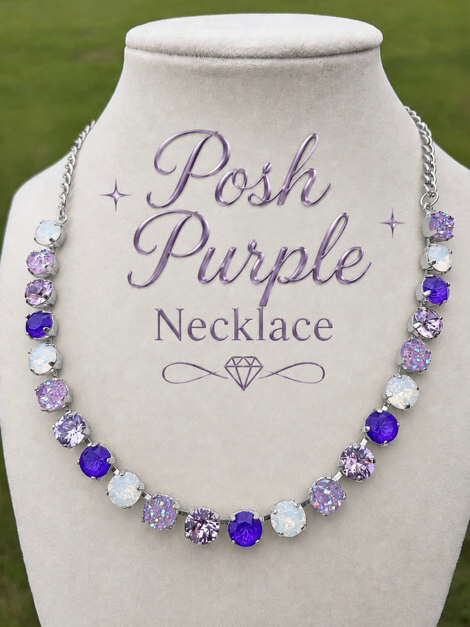 Posh Purple Necklace available in Gold or Silver