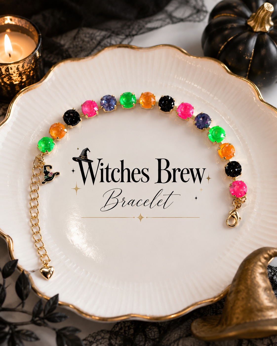 Witches Brew Rhinestone Bracelet