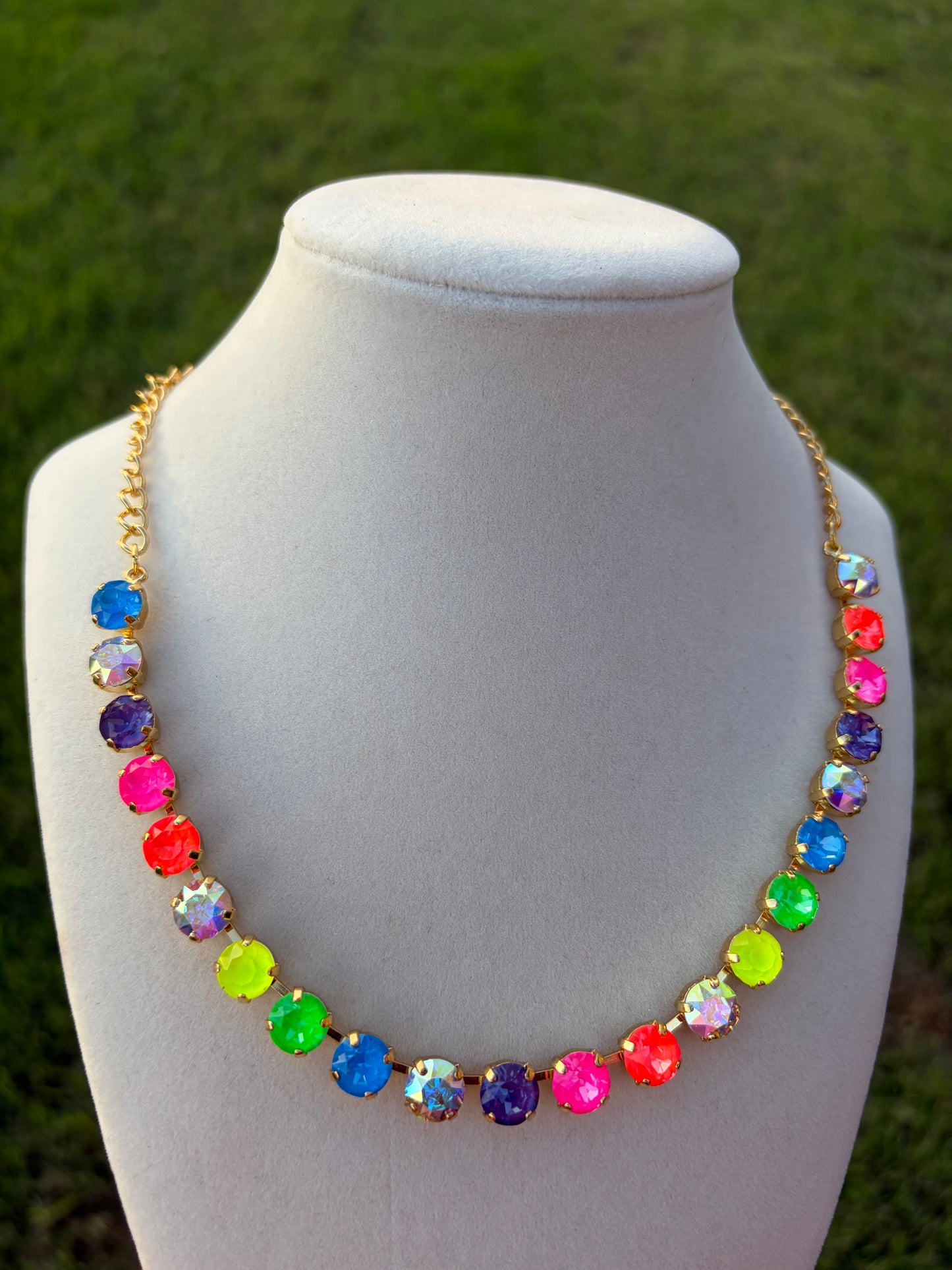 Color Me Happy Rhinestone Necklace