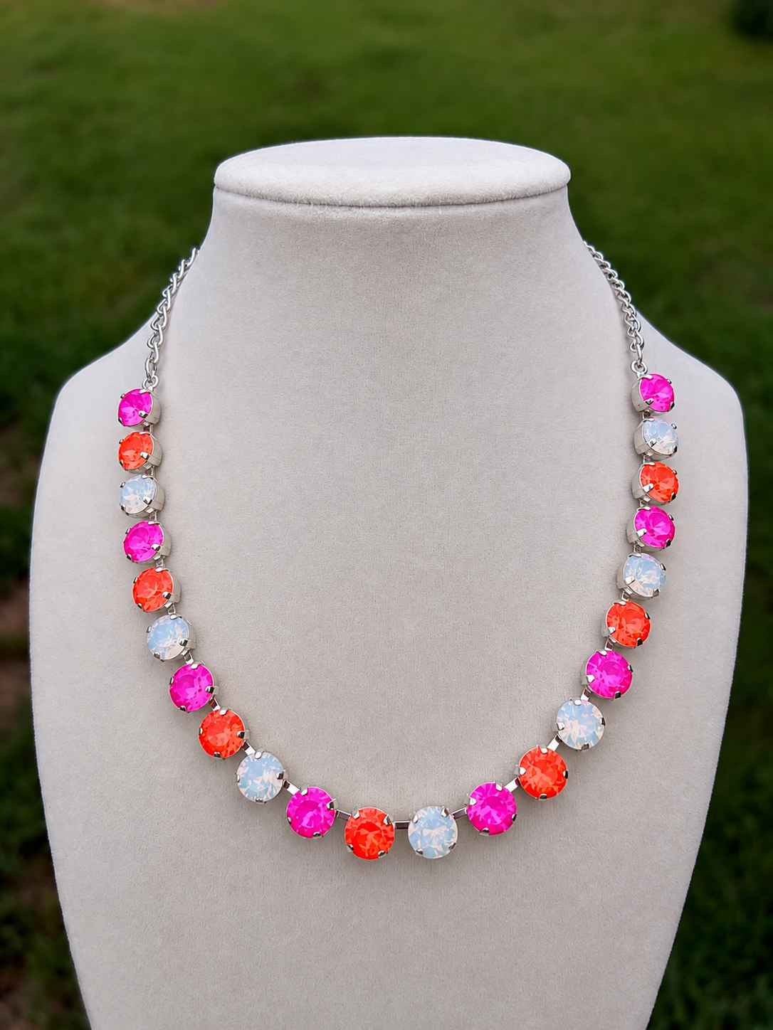 Electric Sunset Necklace in Gold or Silver