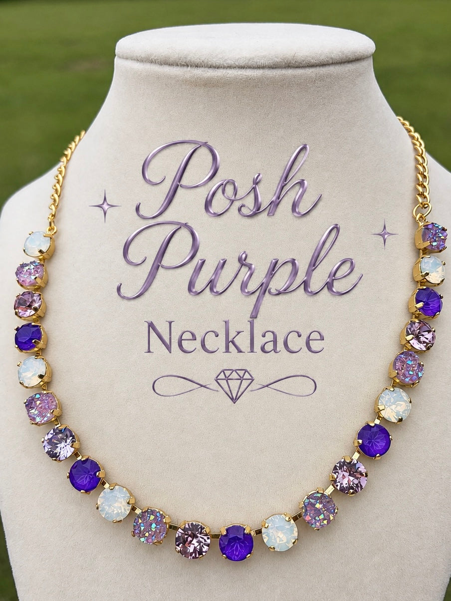 Posh Purple Necklace available in Gold or Silver