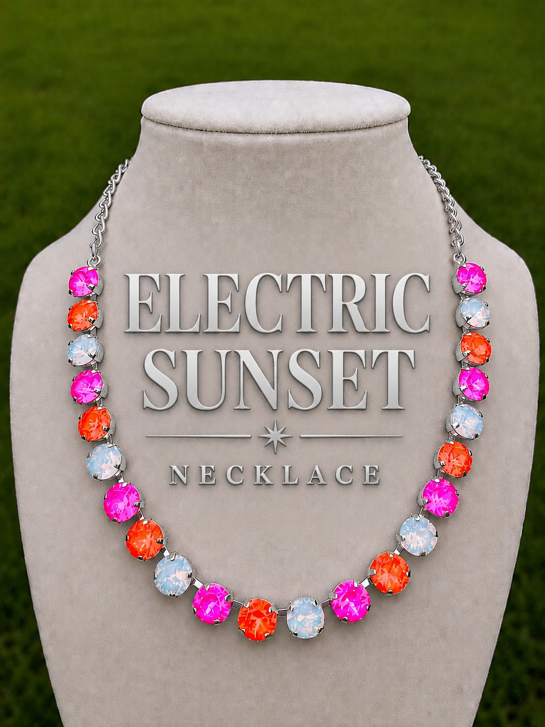 Electric Sunset Necklace in Gold or Silver