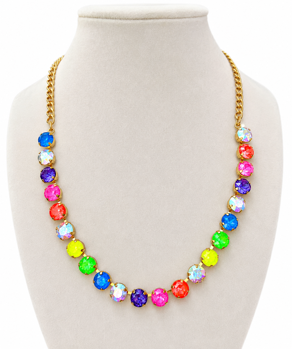 Color Me Happy Rhinestone Necklace