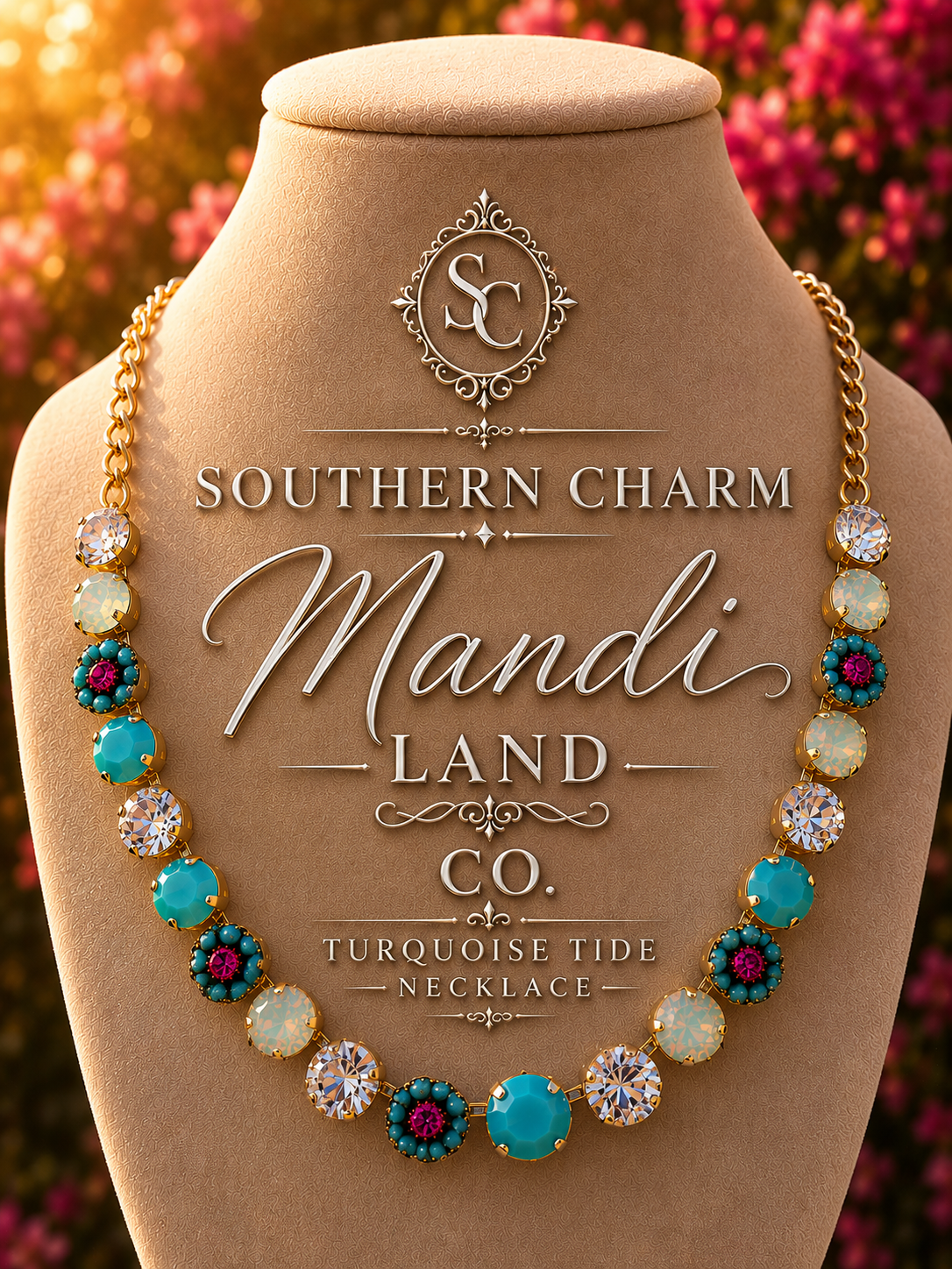 Turquoise Tides Necklace in Gold or Silver