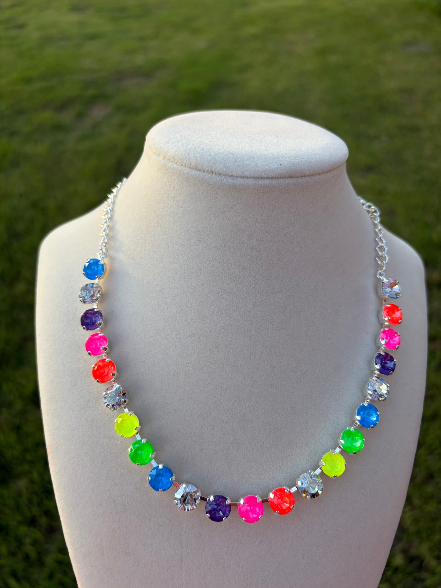 Color Me Happy Rhinestone Necklace