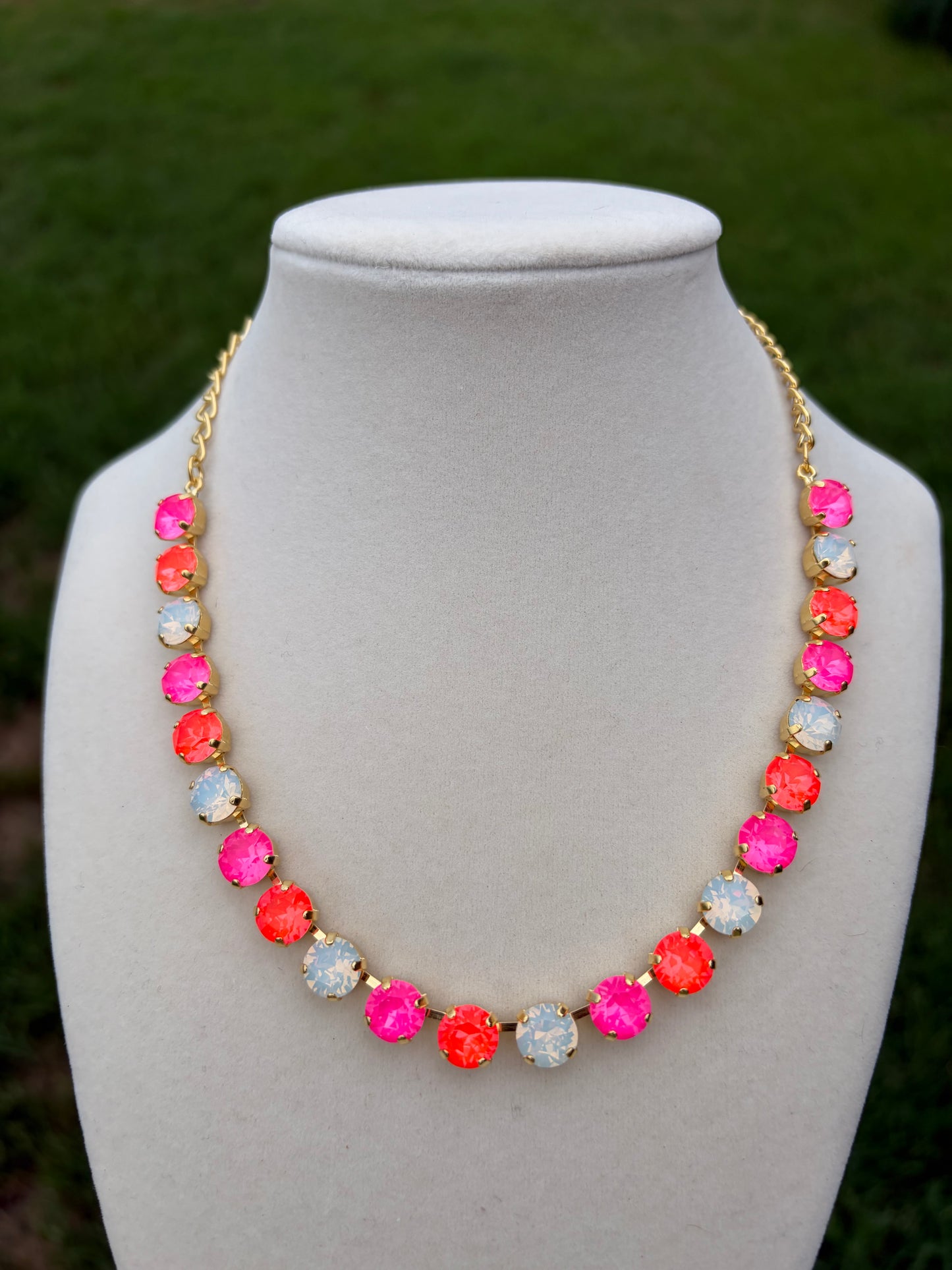 Electric Sunset Necklace in Gold or Silver
