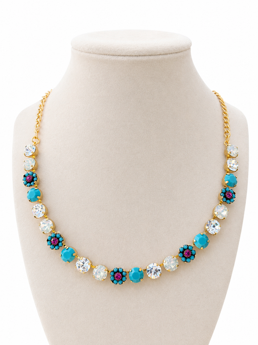 Turquoise Tides Necklace in Gold or Silver