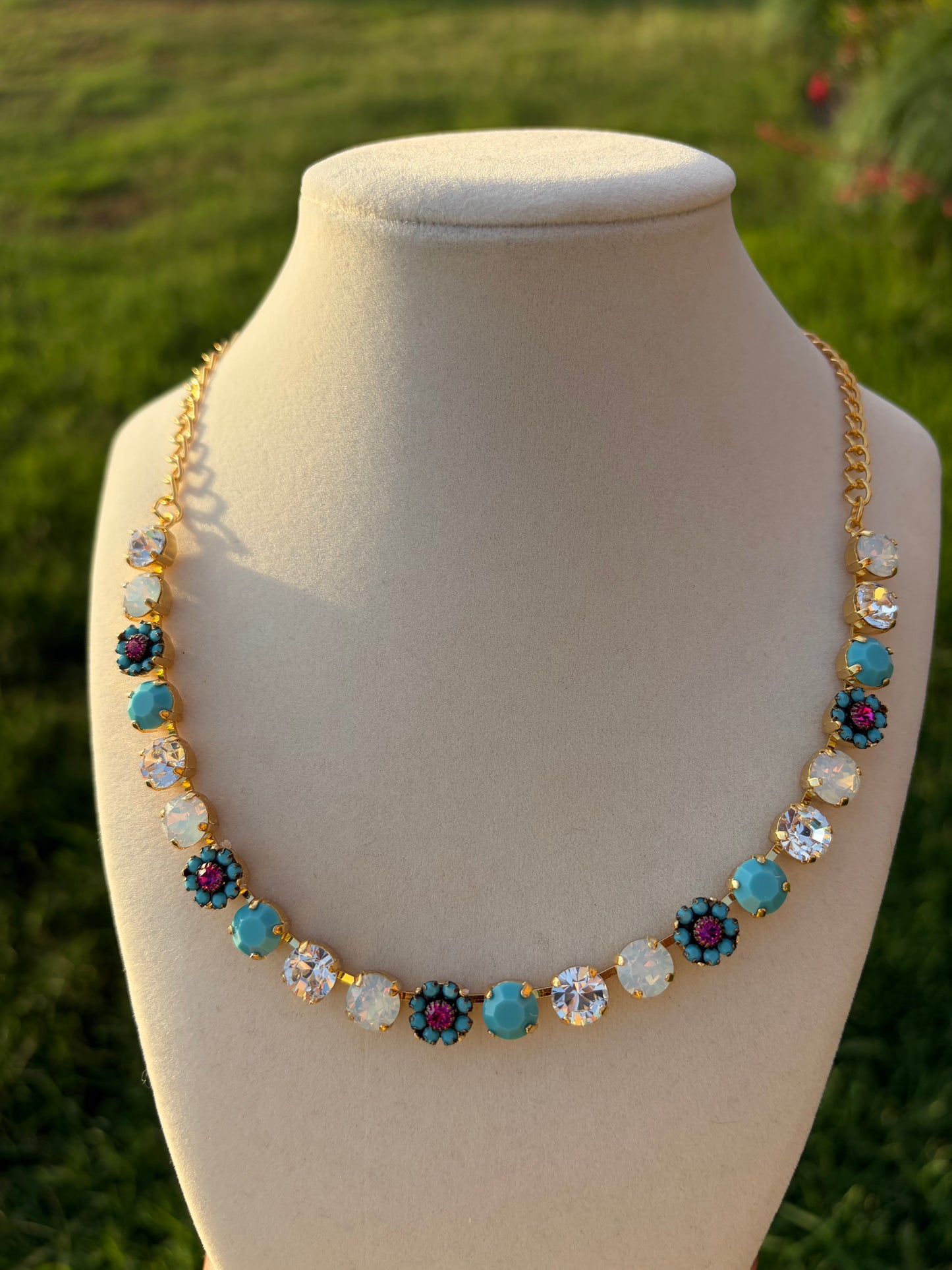 Turquoise Tides Necklace in Gold or Silver