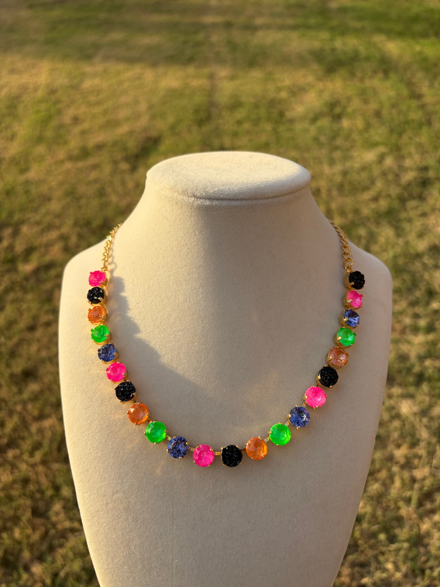 Witches Brew Halloween Rhinestone Necklace