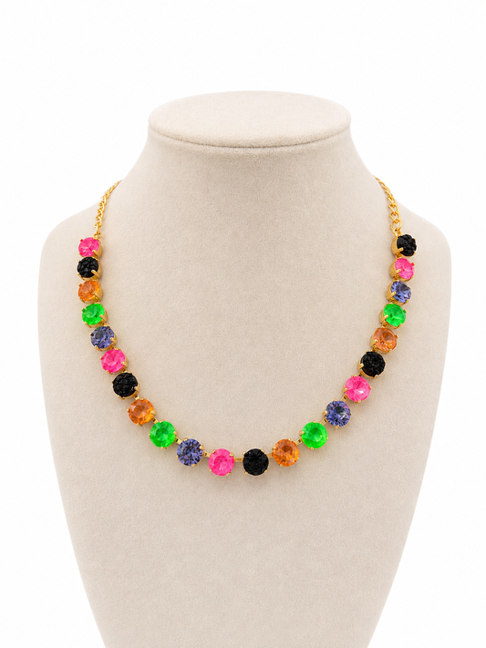Witches Brew Halloween Rhinestone Necklace