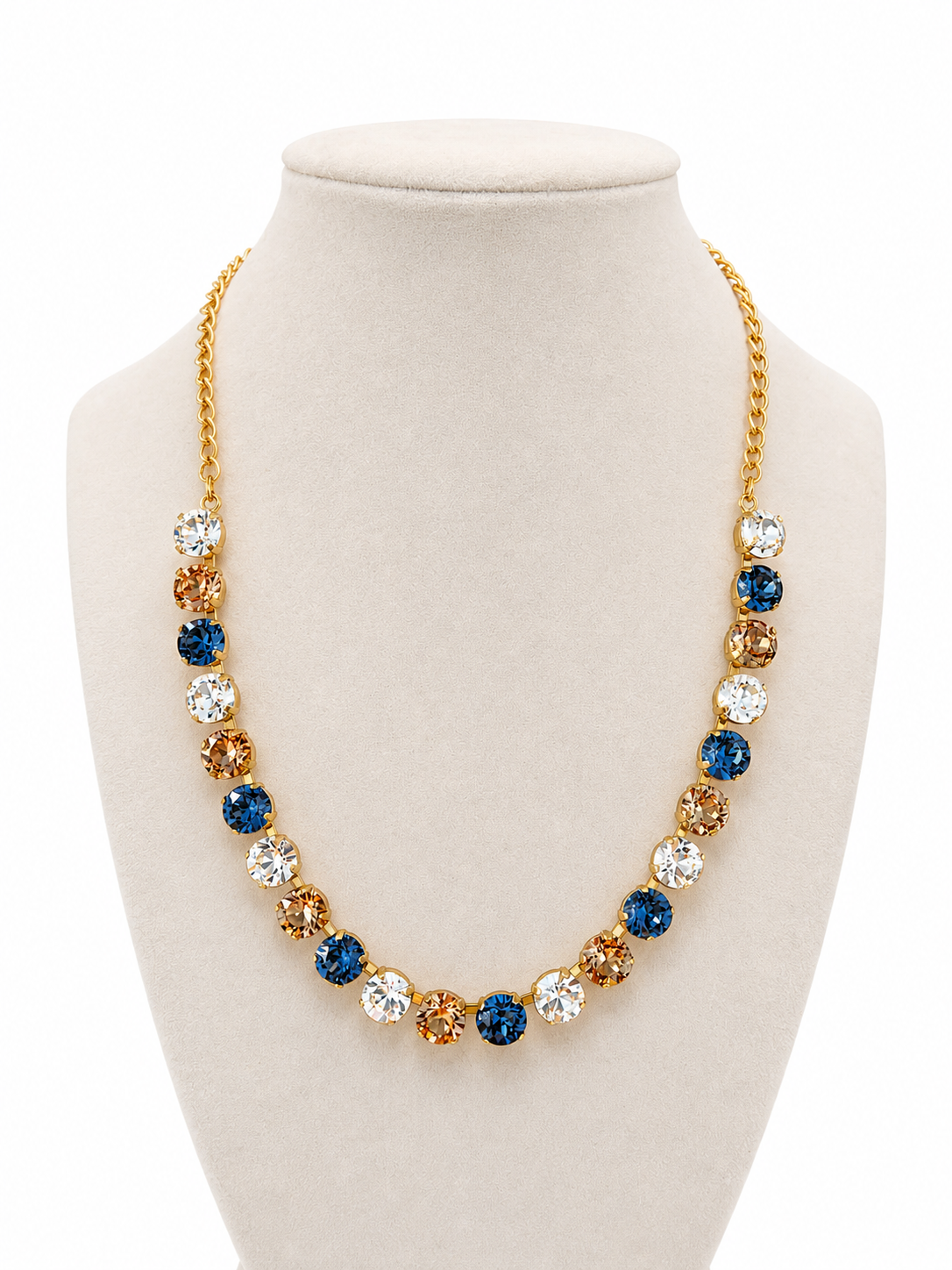 Blue Jean Beauty Necklace Available in Gold or Silver