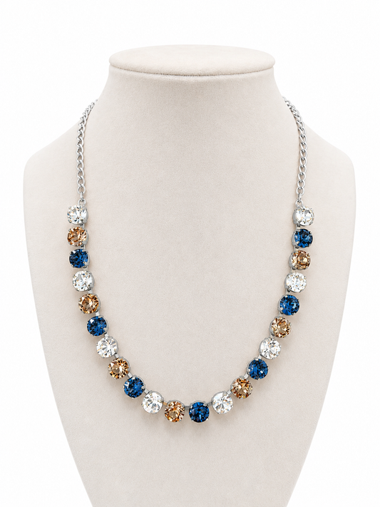 Blue Jean Beauty Necklace Available in Gold or Silver