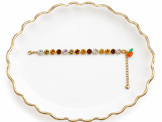 Posh Pumpkin Rhinestone Bracelet