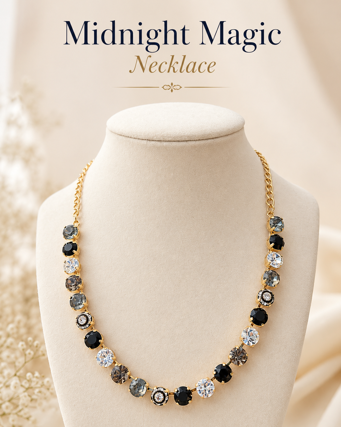 Midnight Magic Rhinestone Necklace